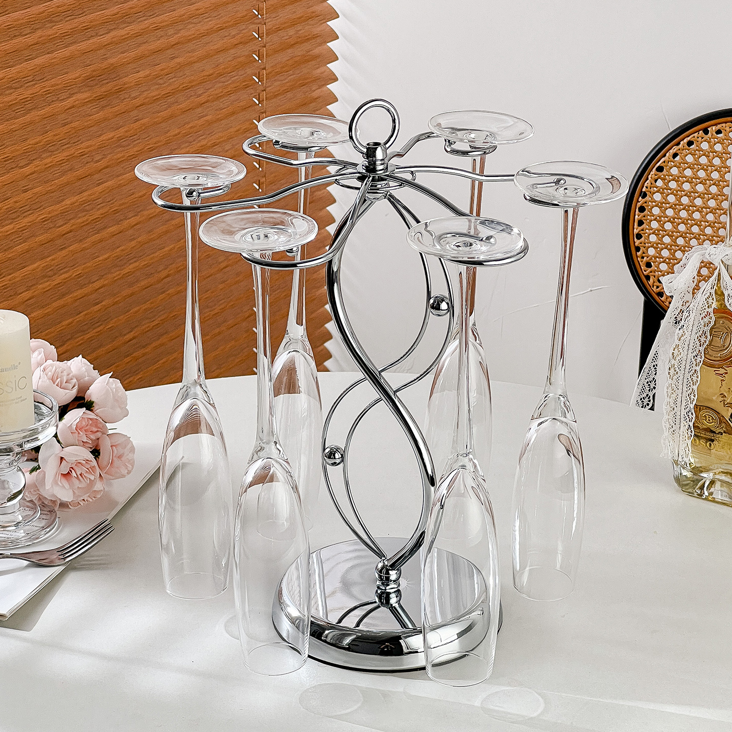 高颜值香槟杯倒挂红酒杯架子家用