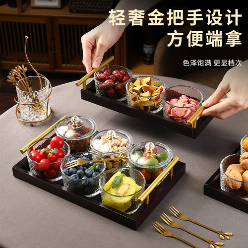 臻皿是无铅玻璃复古小吃碟
