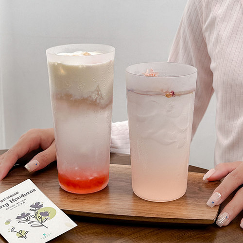 臻皿ins日式木村超薄斜身玻璃杯