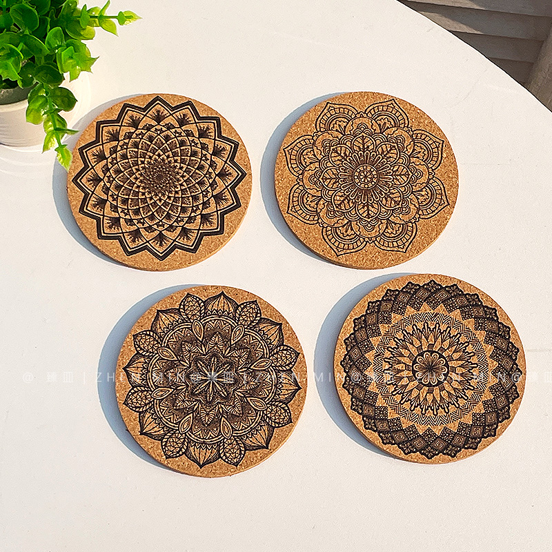 臻皿ins木質防燙隔熱軟木杯墊