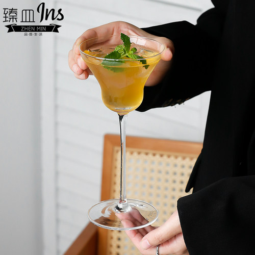 臻皿水晶高脚杯玛格丽特酒杯