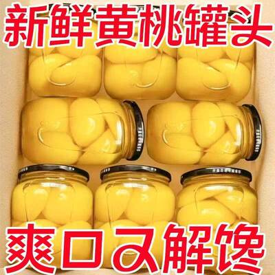 新鲜黄桃罐头正品510g商用糖水黄桃果肉水果罐头果汁休闲零食整箱