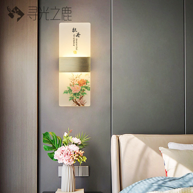 现代新中式壁灯梅兰竹菊l