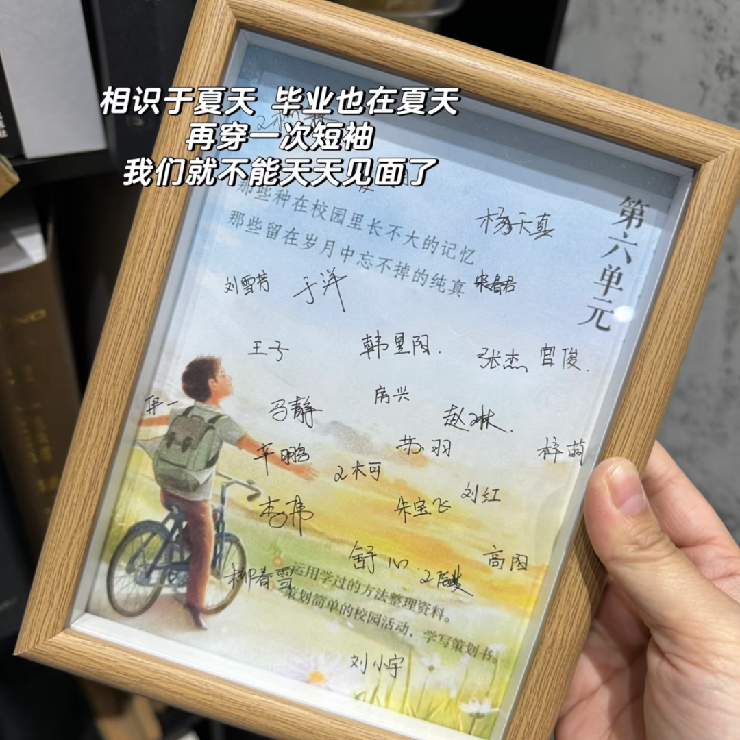 同学录小学生六年级语文书签名相框下册第六单元签名照留念毕业季