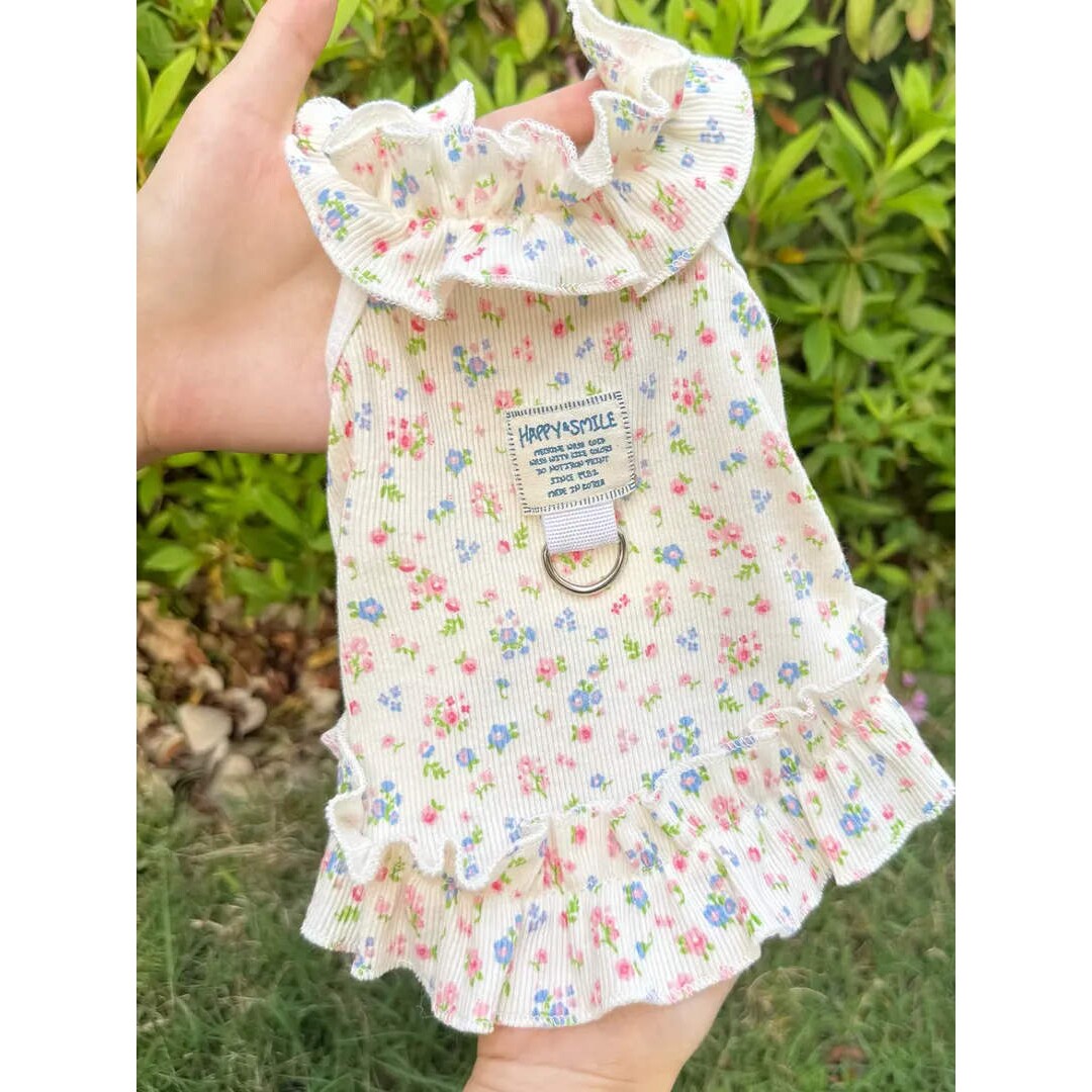 春夏碎花吊带裙宠物服饰公主风狗狗猫咪衣服比熊薄款透气比熊博美