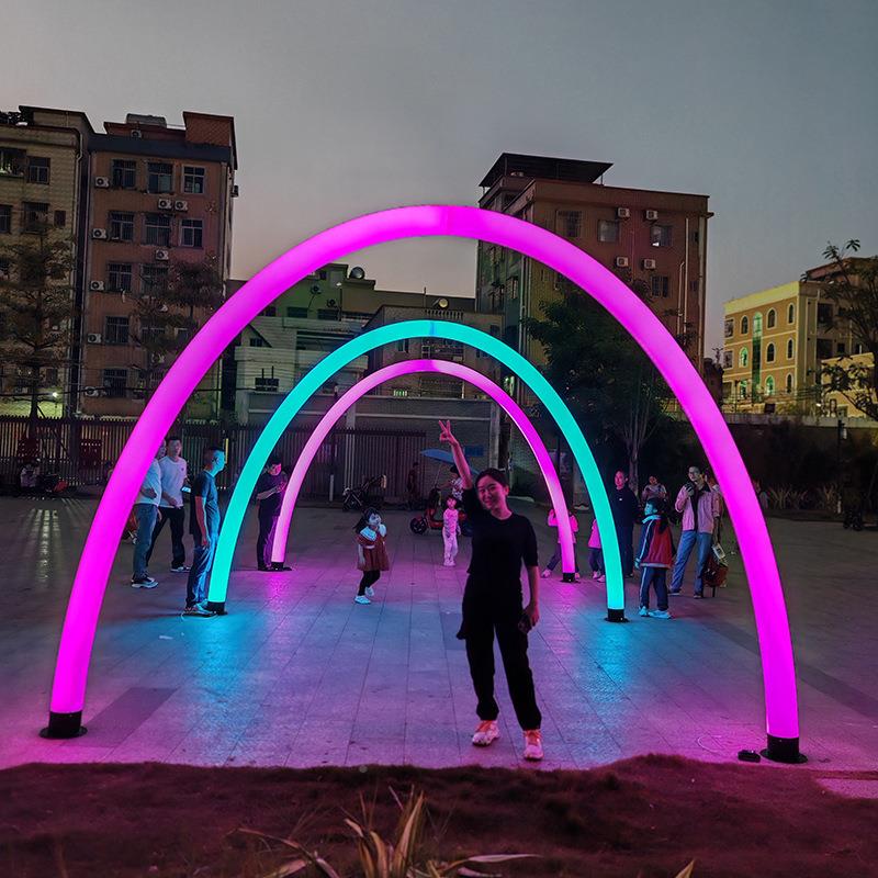 发光U型拱门L12-54ED红门拍照互动翅膀美陈装置婚庆网景时隧道彩