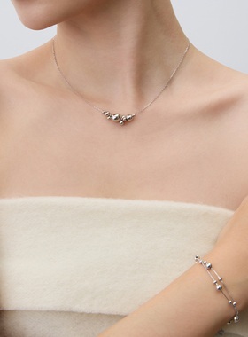 Uns | 925银简约日常春天夏天小球球项链