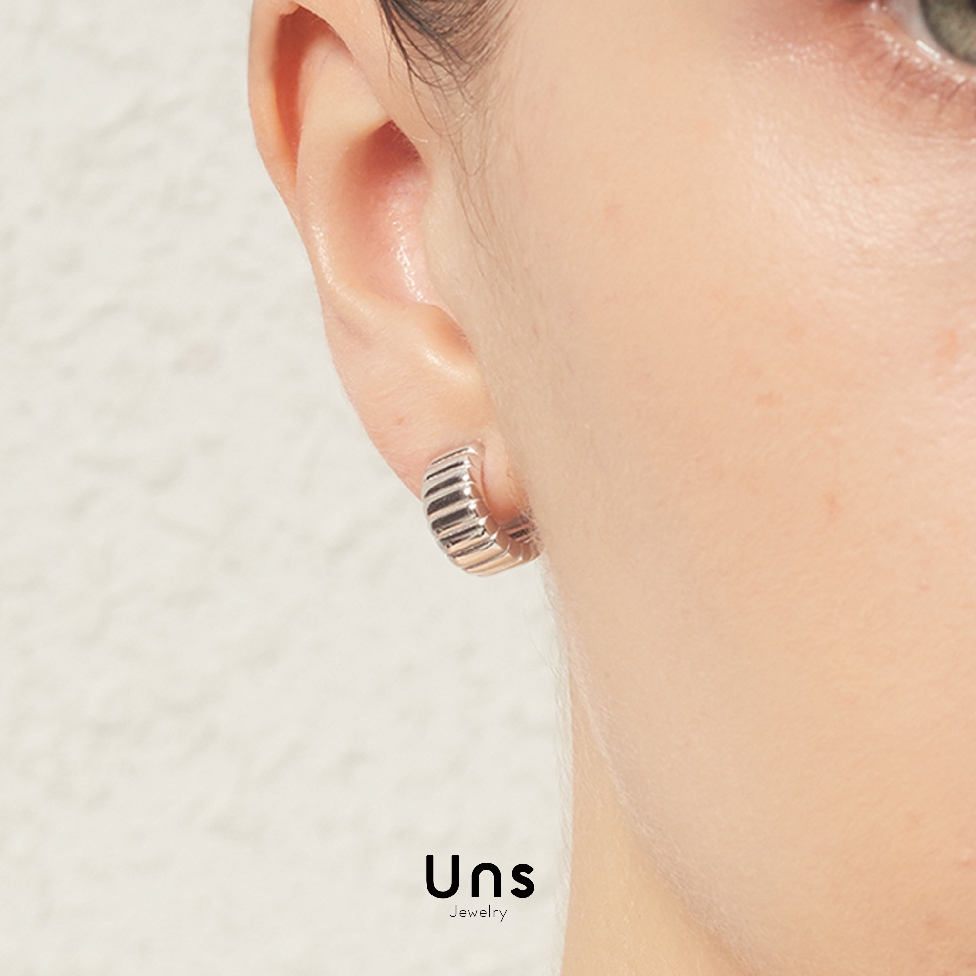 瞳光系列 925银轨迹年轮耳圈