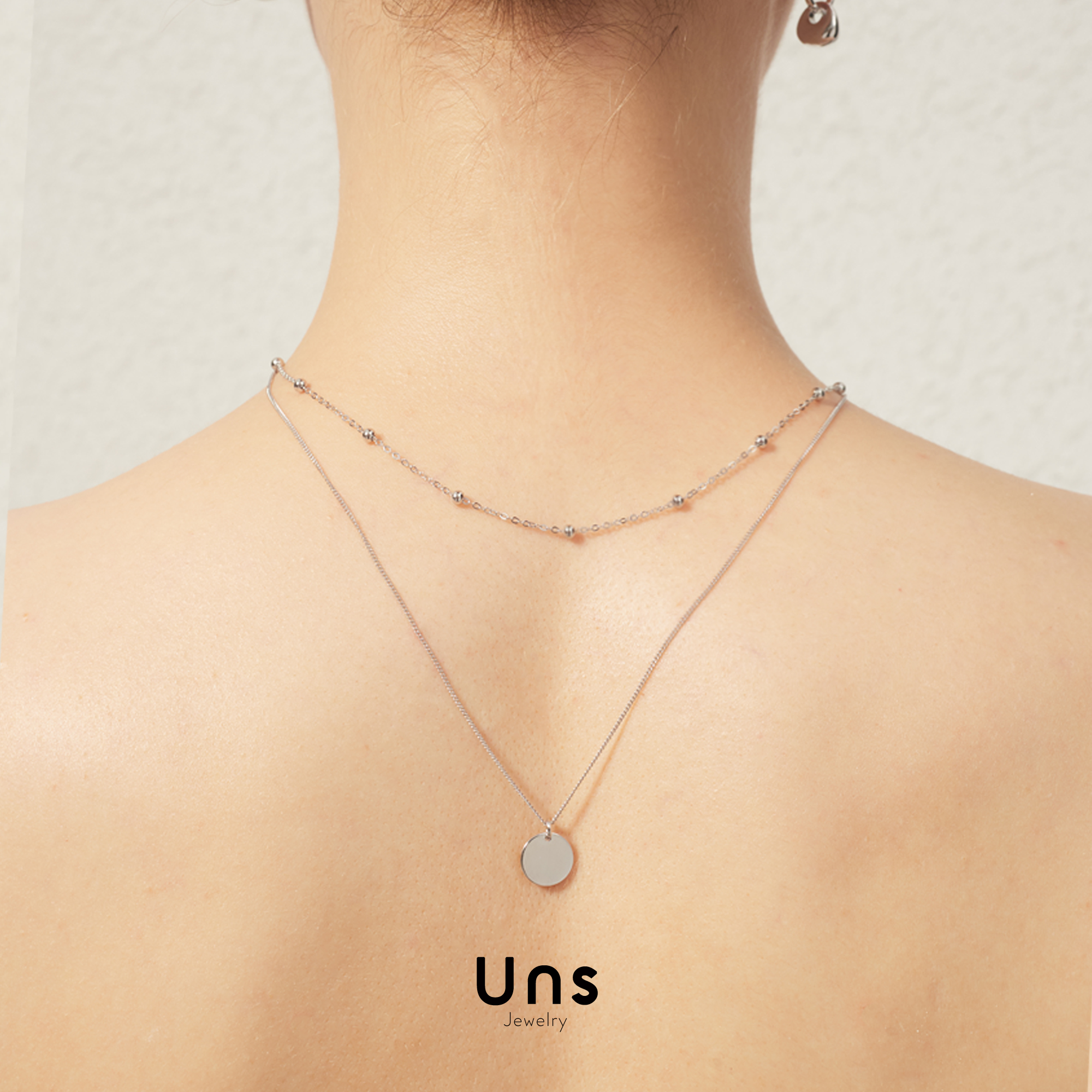 Uns Jewelry | 瞳光系列 925银星点双层项链