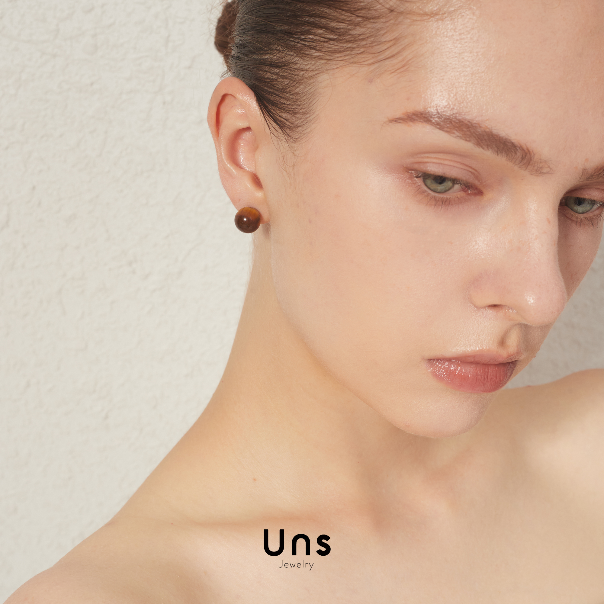 瞳光系列 925银虎眼石耳钉