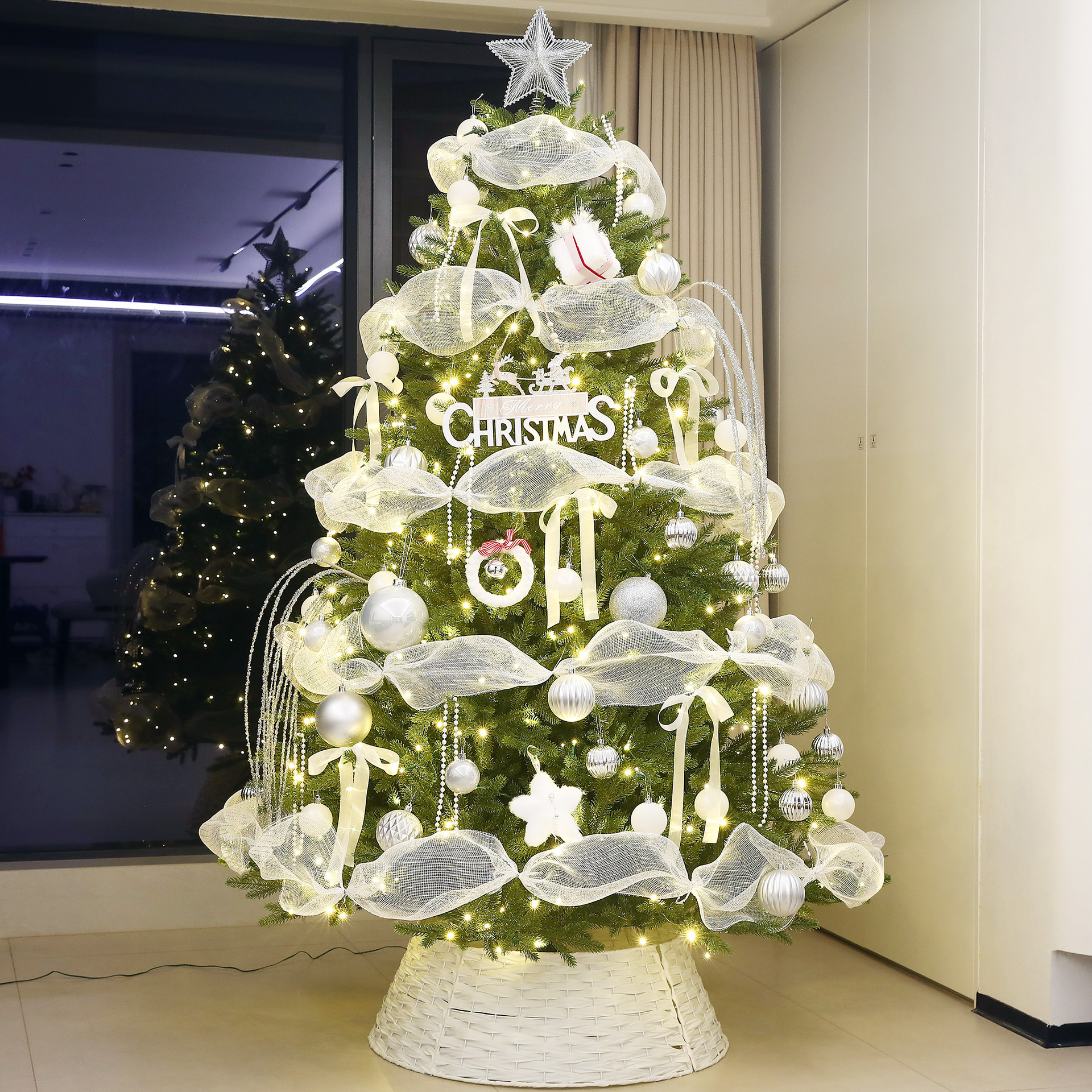 纯PE圣诞树客厅家用落地装饰品