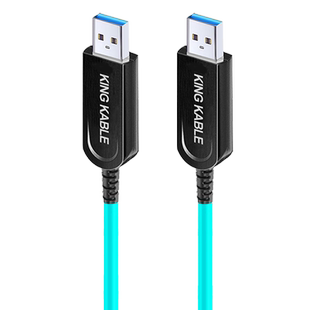 KING KABLE纯光纤USB3.1 A公对公延长线USB3.0数据线拓展坞直播摄像头深度相机监控会议医疗系统矩阵连接线