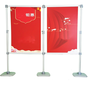 快展展架大型铝合金伸缩背景架喷绘布广告支架签名墙KT板展会布展