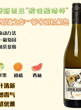 新西兰马尔堡进口爱石园青绿长相思干白葡萄酒创新添加茶多酚天然