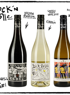 Rock！法国进口葡萄酒摇滚吧长相思霞多丽干白葡萄酒西拉干型红酒