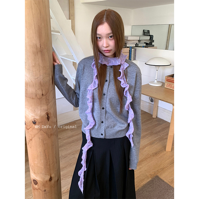 小众设计感不规则细长围巾