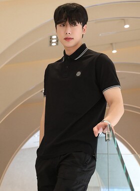 stone石头罗盘徽标 2SC17 Polo shirt杰森斯坦森同款机能休闲短袖