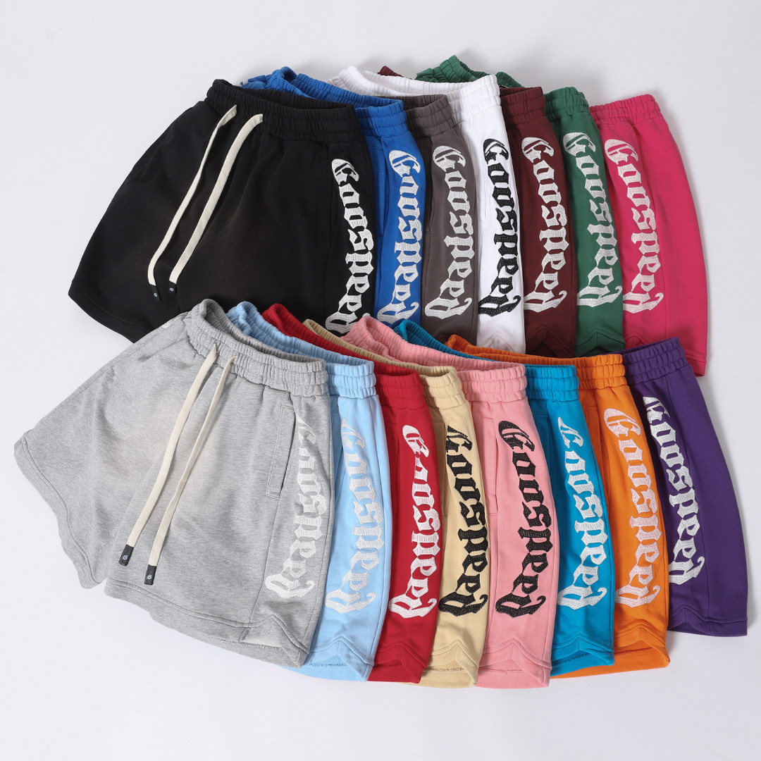 GOD SPEED CourtSide Shorts 美式街头复古刺绣运动裤休闲裤 短裤
