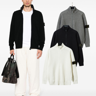 欧美机能秋冬拉链开衫 Stone 罗盘徽章针织衫 badge 毛衣男 Compass