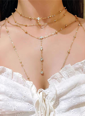 胸链身体链饰品纯欲辣妹颈链