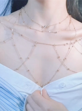 纯欲风胸链身体链choker