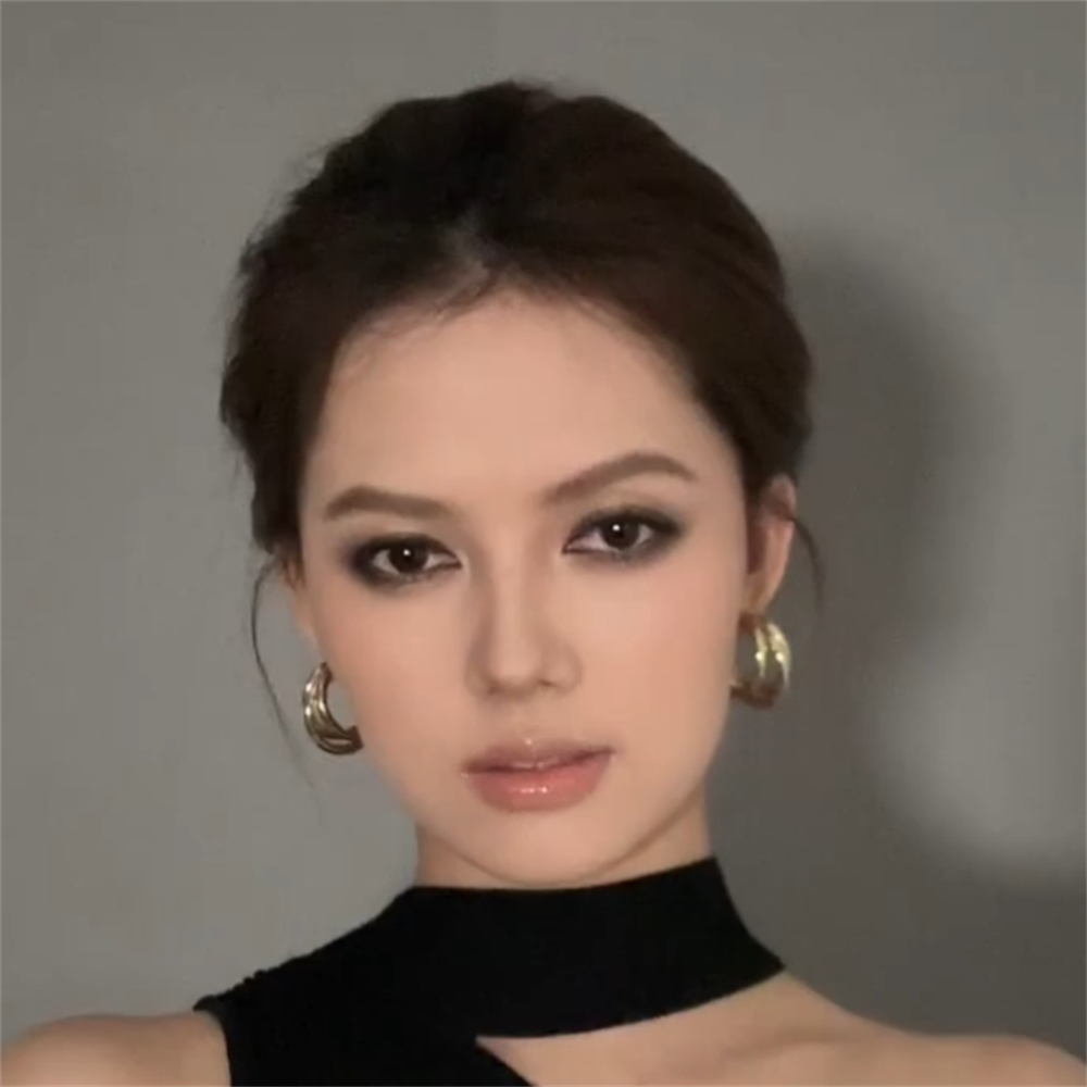 小众高级金属感金色素圈耳饰