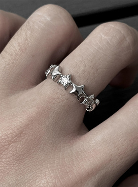 甜酷个性星星戒指女款
