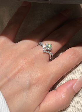 超闪锆石戒指女轻奢高级感指环