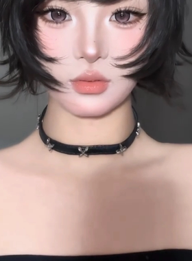 颈环choker皮质项圈项链锁骨链女