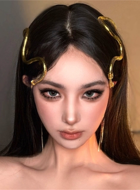 项链女金色蛇形发箍欧美个性多变