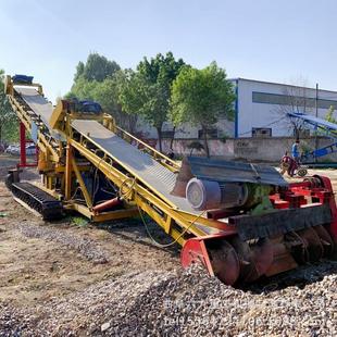 沙石扒料装车机 500方时产扒渣机 伸缩式沙子输送机LJKL