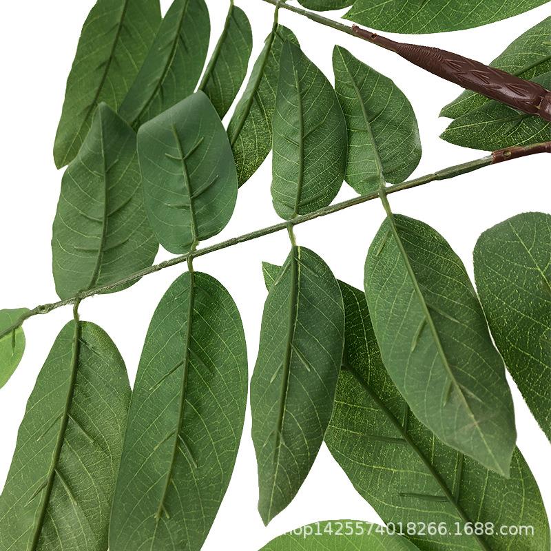 仿水果树叶植物大摄枝核桃叶真饰杆可焊接吉利叶拍家居001装厂家
