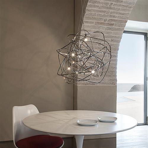 后现代简餐厅吧台吊灯软装设计师风格涂鸦创意艺术个性不锈钢灯