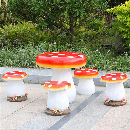 户外花园庭院仿树桩坐凳雕塑玻璃钢卡通蘑菇坐凳仿石雕桌椅子摆件,家居饰品,户外/庭院摆件,淘宝优惠券,粉丝福利购,淘宝优惠卷