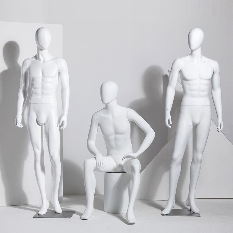 男模特道具全身展示架男装服装店橱窗假人仿真人体拍照模型模特架