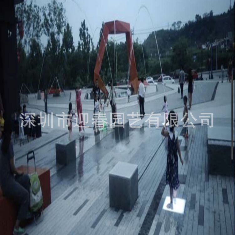 不锈钢感应脚踏互动喷泉设备