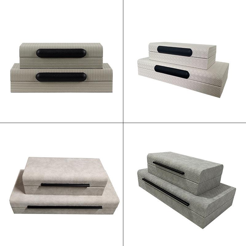 现代首饰盒创意编织纹首饰盒摆件样板间卧室梳妆台桌面装饰收纳