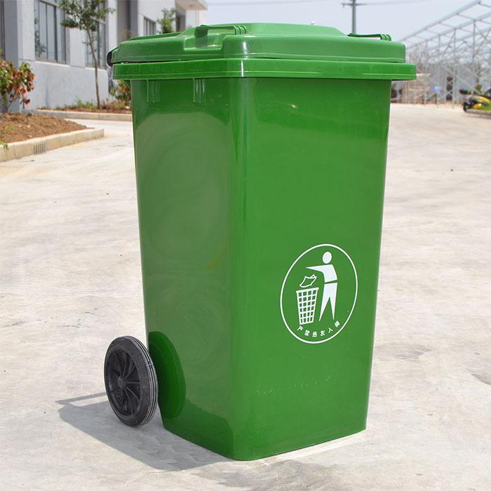 威佳户外垃圾桶带盖塑料50/100/120L工业公共场合带轮小区环卫
