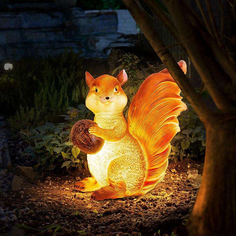 户外仿真松鼠灯文旅庭院发光动物灯公园景观树脂LED景区亮化装饰