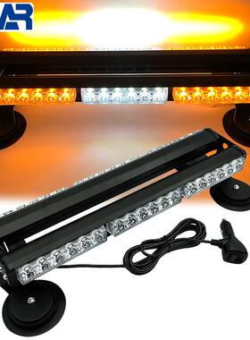 双面3节36LED汽车爆闪灯长条警示灯108W长排吸顶警示开道灯大功率