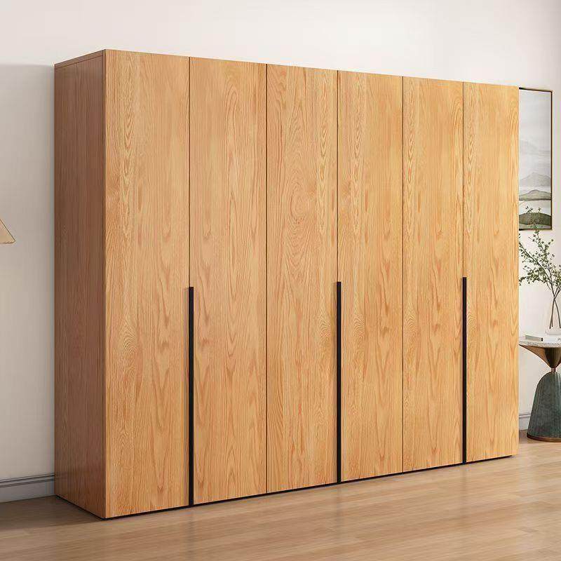 衣柜家用卧室全实木简易实木结实耐用原木柜子免安装出租房衣橱