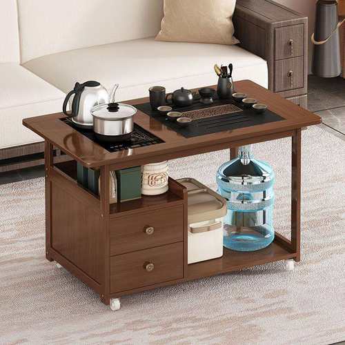 移动边几家用茶桌茶台客厅茶几沙发边柜茶水柜中式烧水壶一体茶车