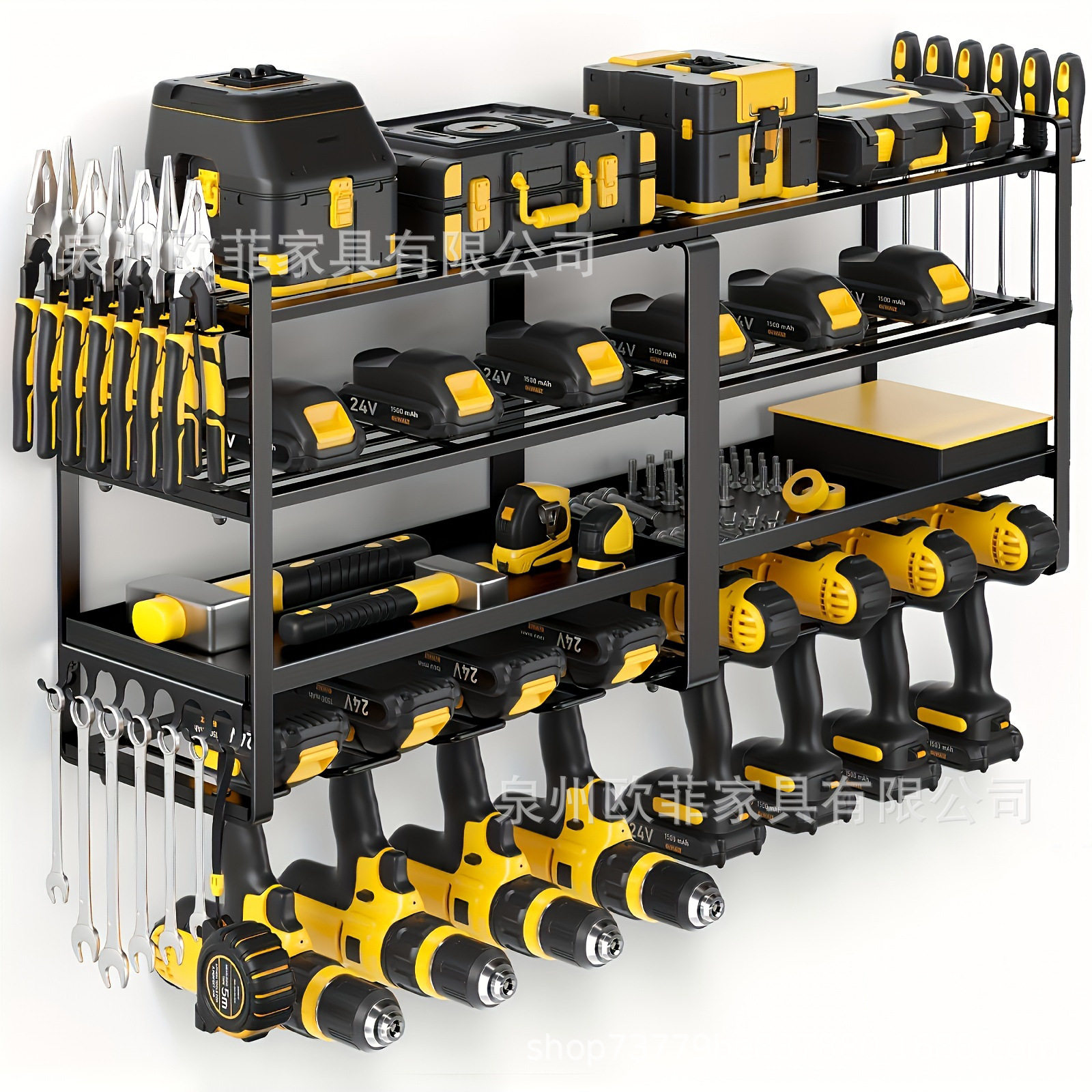 电动工具收纳架用于工具存储工具支架储物架用于车库重型工具架子