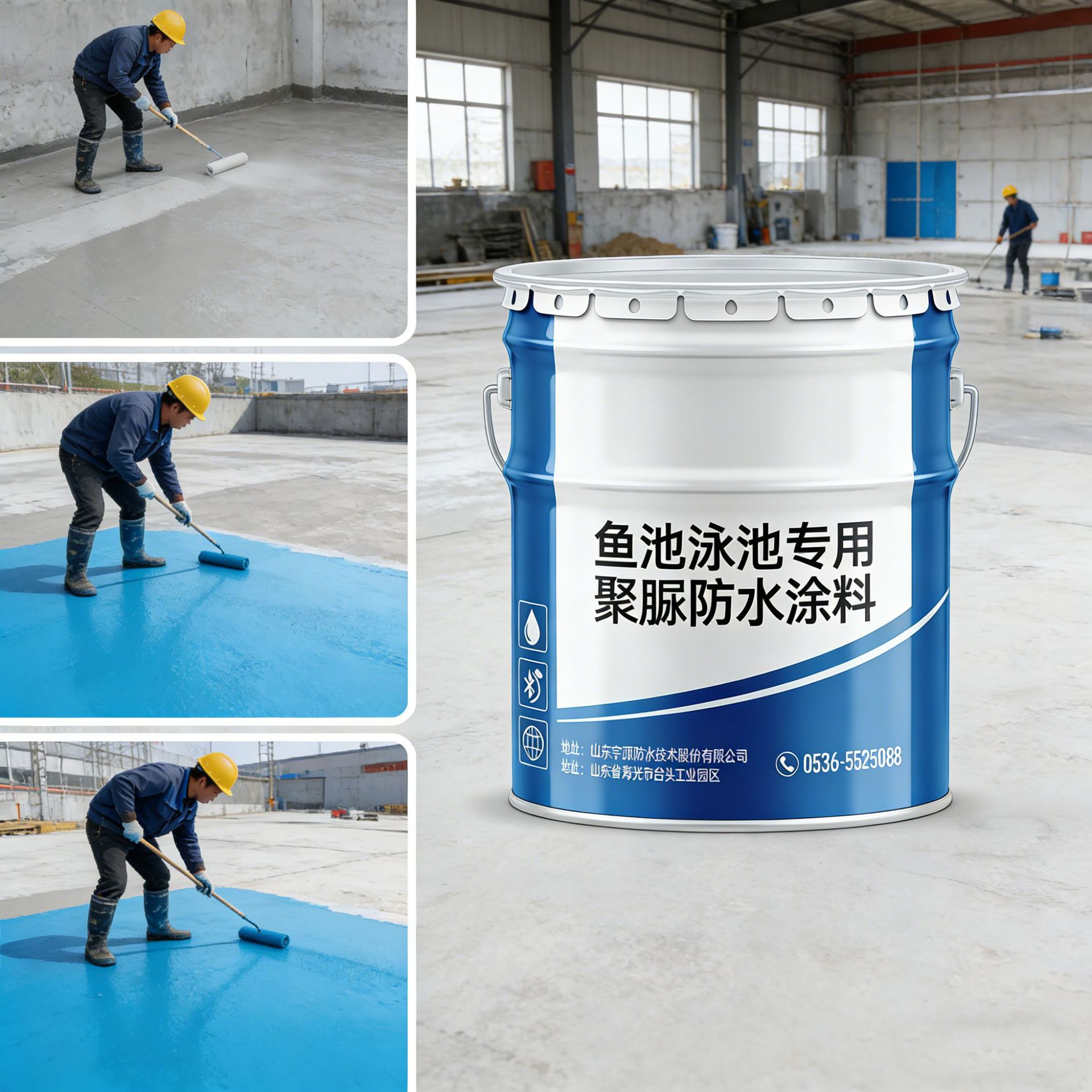 鱼池泳池专用聚脲防水涂料屋顶外墙水池车库地下室防腐防水防潮