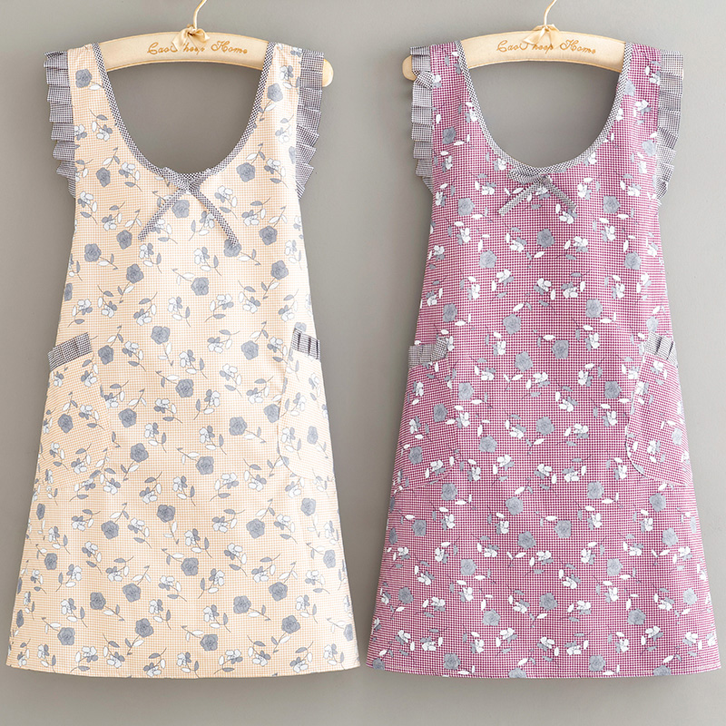 新款奶茶店服务员工作服干活围腰