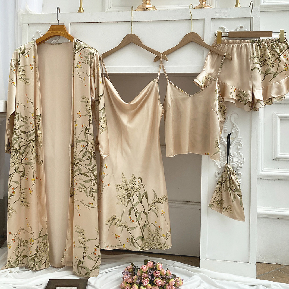 Women's printed lace up pajama mid length   女印花睡袍中长款,女士内衣/男士内衣/家居服,睡衣/家居服套装,淘宝优惠券,粉丝福利购,淘宝优惠卷