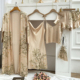 lace Women mid printed pajama 女印花睡袍中长款 length