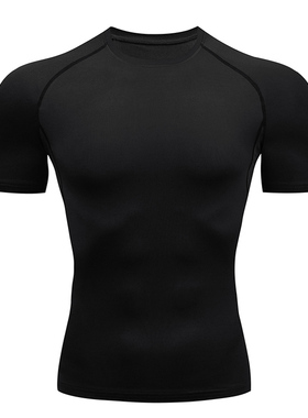 男士休闲黑色健身运动上衣