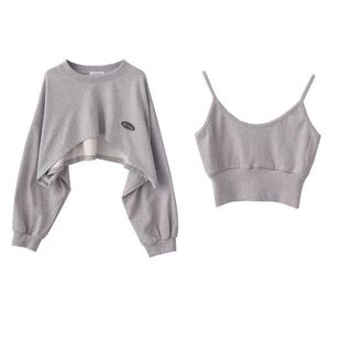Short Sweater 短款 Bat 卫衣女 蝙蝠袖 Sleeve Women Pullover for