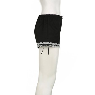 Elastic waist casual three quarter pants女士松紧腰休闲三分裤